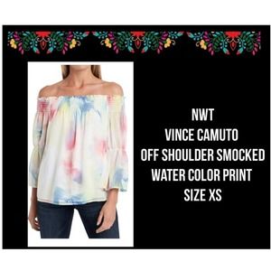 NWT | VINCE CAMUTO | OFF SHOULDER BLOUSE | SIZE XS